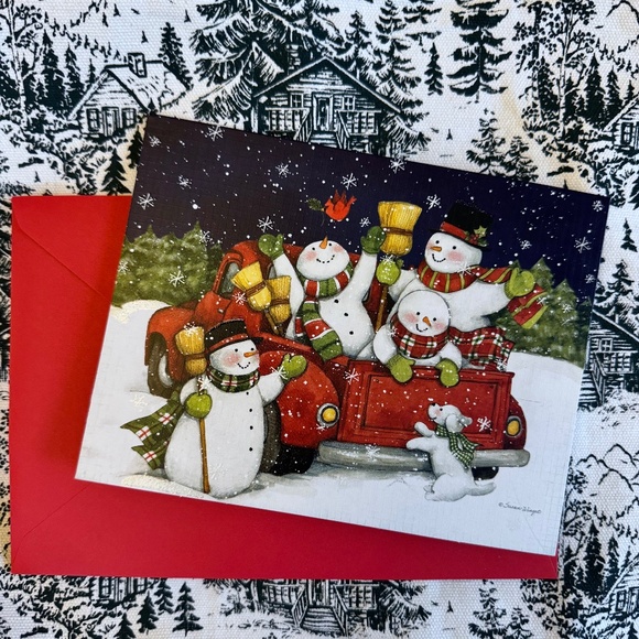 LANG Other - Lang Christmas card with snowman illustration